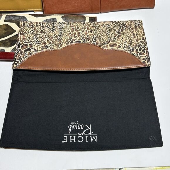 Lot of 5 MICHE Purse Shells Multicolor Red Mustard Yellow, Brown Animal Print - Picture 6 of 16